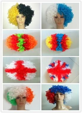 Party wigs for football fans XRP-FLAG