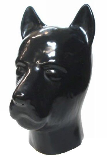 Latex dog hood mask