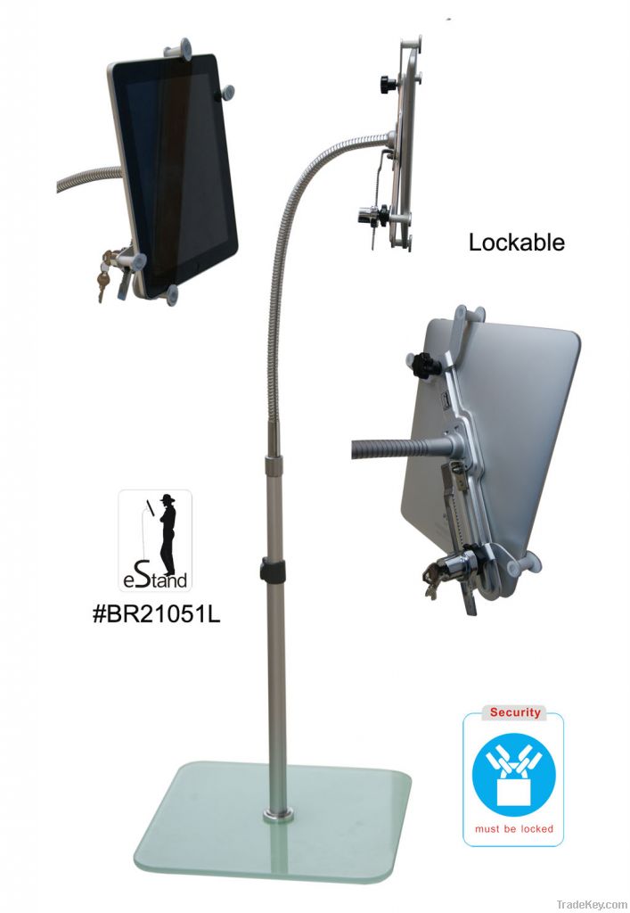 universal tablet floor stand with lock safe holder mount bracket brace