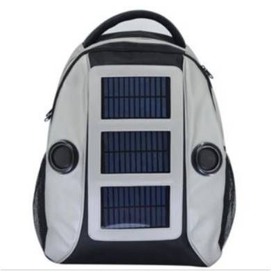 Solar speaker backpack