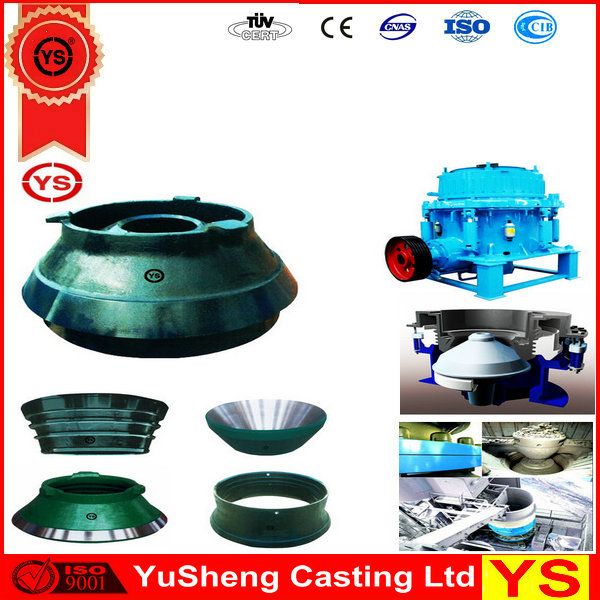 cone crusher spare parts, cone crusher cone concave, cone crusher bowl liner