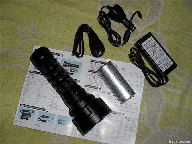 24W HID light xenon flashlight 1500 lumens bright flashlight long 1000