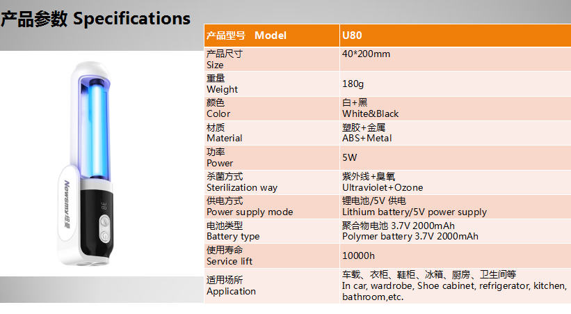 Uv Germicidal Lamp Uv 80 ,mask Disinfection