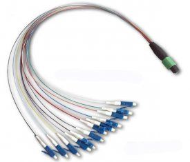 MPO - LC Fiber Optic Patch Cord, 4, 8, 12, 24 Fiber in single connector for optical CATV