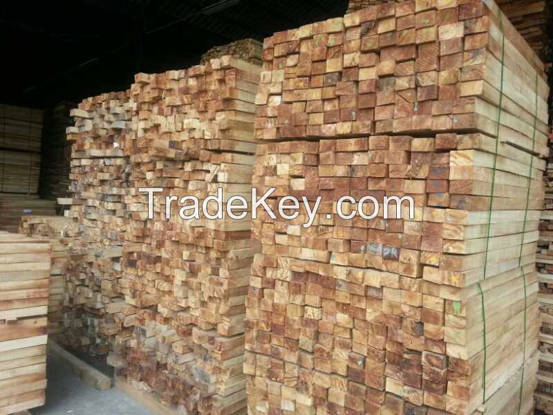 Rubber wood sawn timber