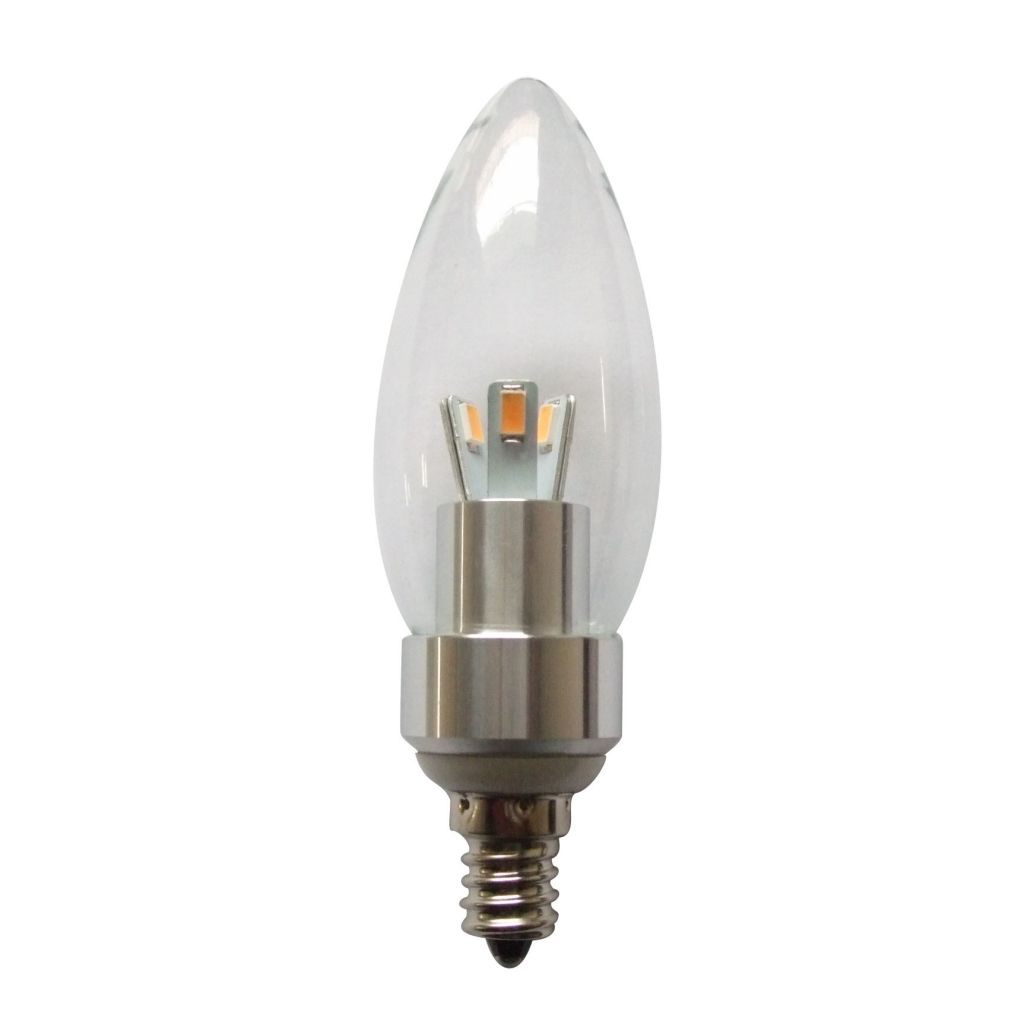 Dimmable E12 Base LED Candelabra Bulb 3w Blunt Tip Warm White