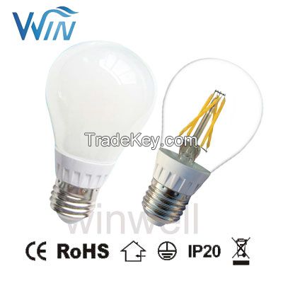 5W E12 E27 dimmable frost LED Filament Bulb