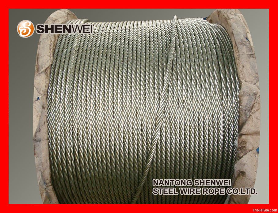ungalvanized steel wire rope 6x25fi+fc