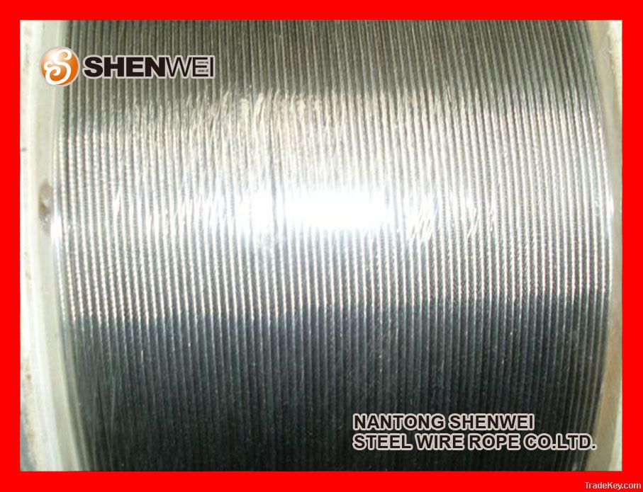 Stainless steel wire rope with material AISI316