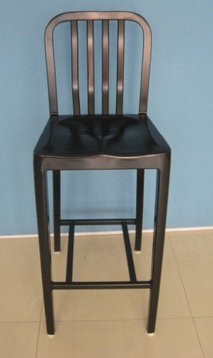 Navy aluminum barstool