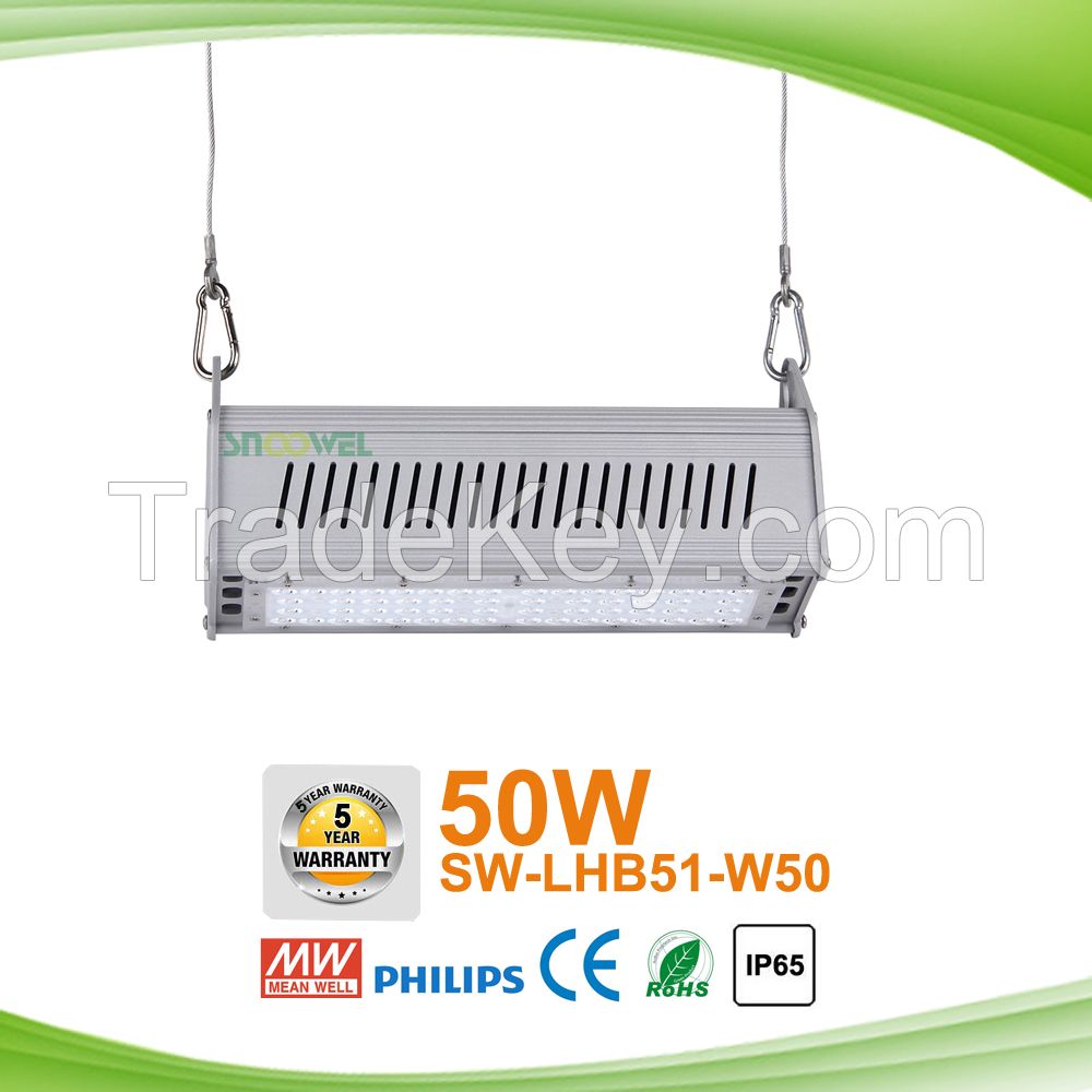 200W 120lm/w 5 years warranty high brightness LED linear high bay lights