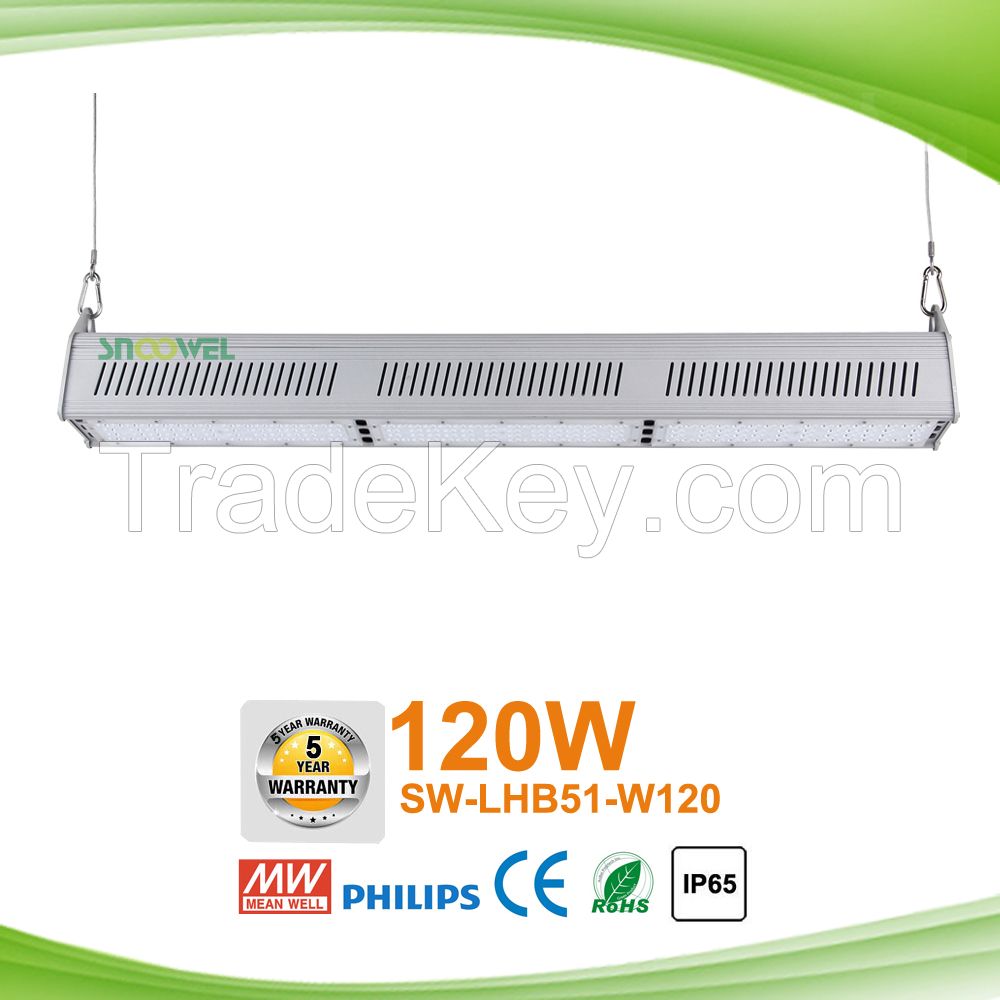 Better price 50W 120lm/w LED linear high bay light with different beam angles