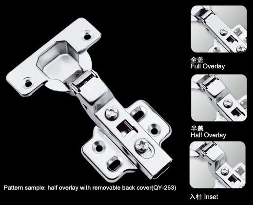 Kitchen cabinet/Wardobe/Furniture Hinges with removable back cover