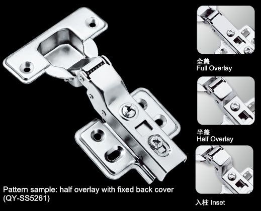 Stainless Steel Hydraulic Kitchen cabinet/Wardobe/Furniture Hinges with fixed back cover