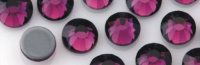 High quality hot fix rhinestone with strong glue/Fuchsia and crystal