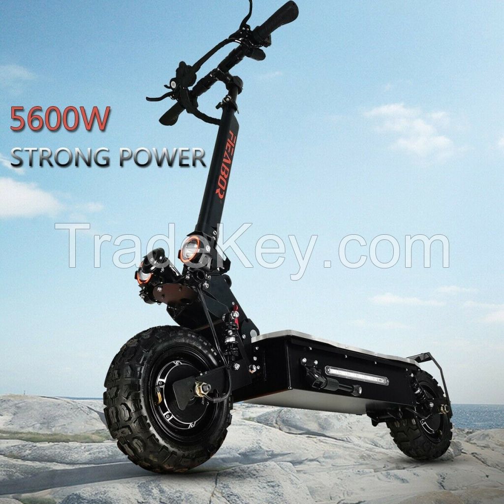Dual Motor Electric Scooter 60v 5600w For Adult 11inch Off Road Tires Fast Speed