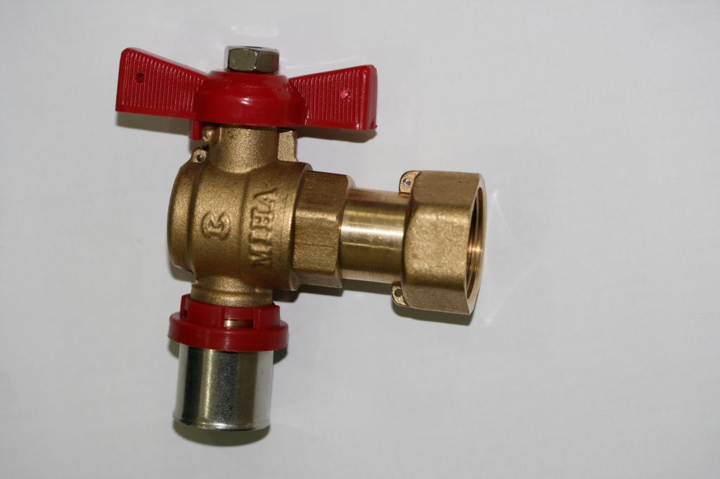 Brass angle valve pressed connection MIHA brand