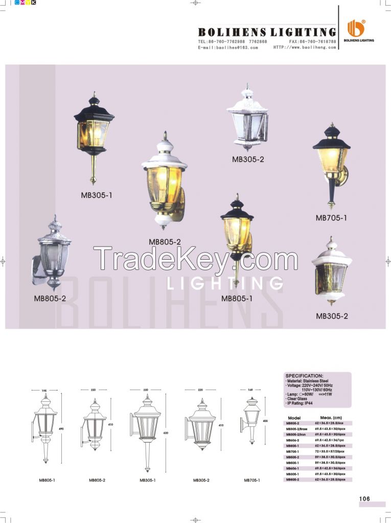 Cast aluminum residential antique modern outdoor LED wall lamp