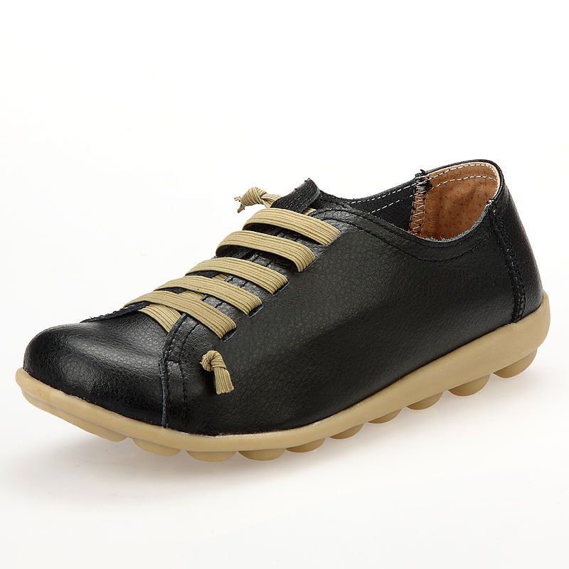 european style genuine leather shoes for women
