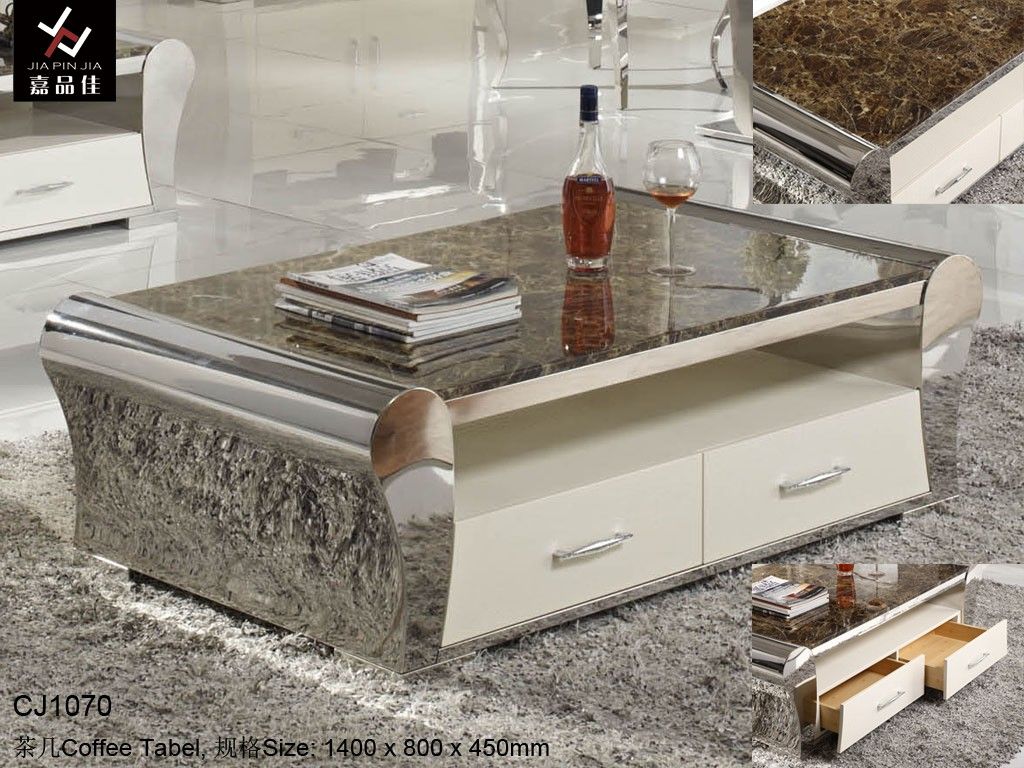 Modern Deluxe Stainless Steel Coffee Table [CJ1060]