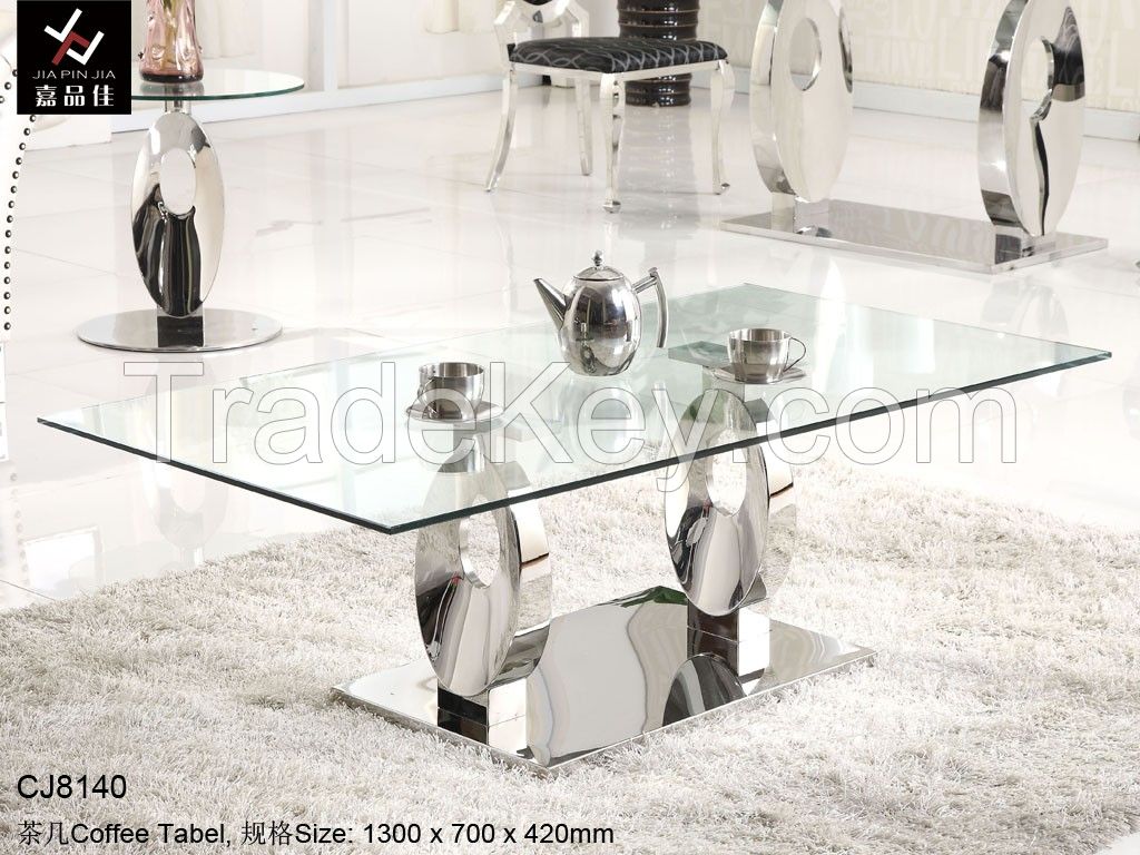 Modern Stainless Steel Coffee Table