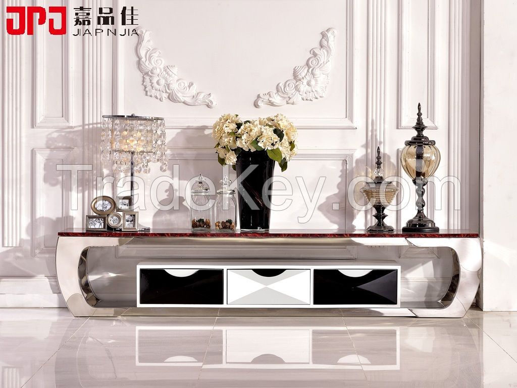 Modern Stainless Steel TV Stand