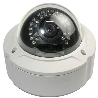 Network IP Dome camera, Vandalproof IP Dome camera with 30pcs IR Led