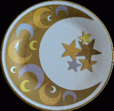  Dinner Plate Gold/Silver Crescent