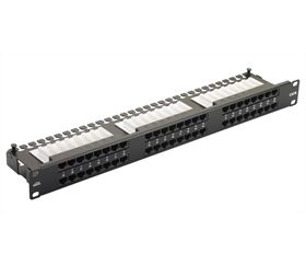 Patch Panel, Fit for 19-inch Cabinets, Cable Management with RJ45 Network Cable