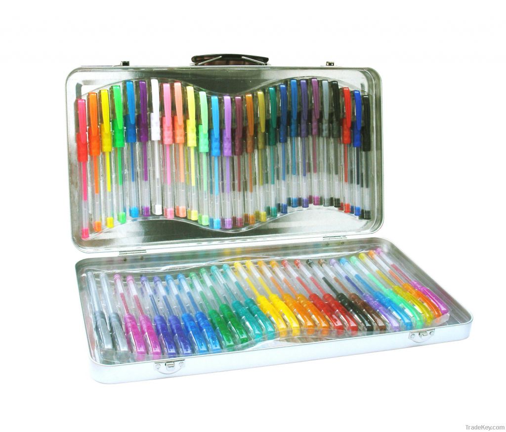 52-pc gel pen with case