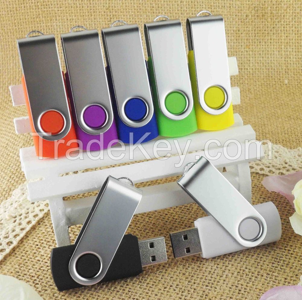 Full capacity swivel USB flash drives for promotional gifts