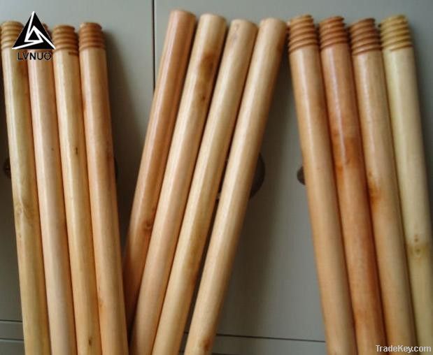 varnished broom handle