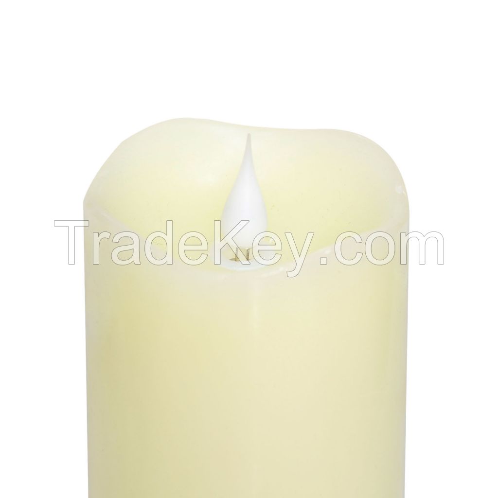 Melted Round Moving Flame - LED Candle