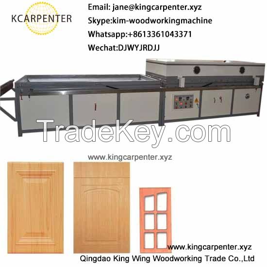 Vacuum membrane pvc wood veneer press machine