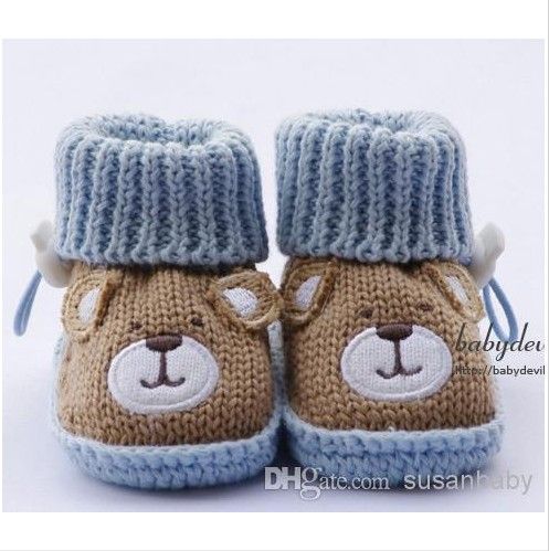 Wholesale - crocheted bootie Newborn baby shoes