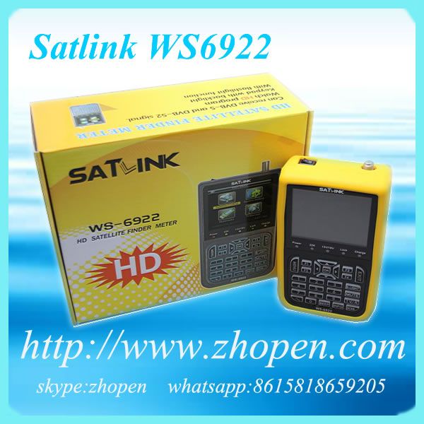 dvb-s2 hd satellite finder satlink ws6922 digital satellite finder meter ws 6922