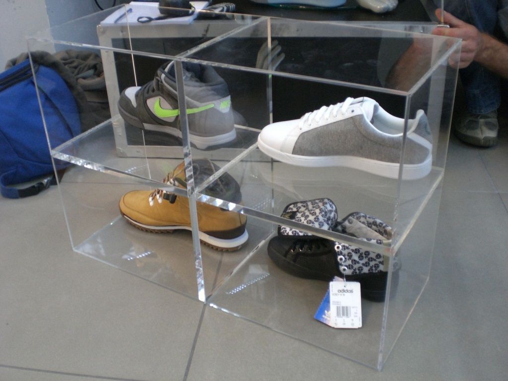 Clear Acrylic Shoes Cupboard Display