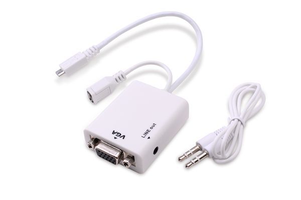 Micro USB 5 pin to Vga+Audio MHL Adapter