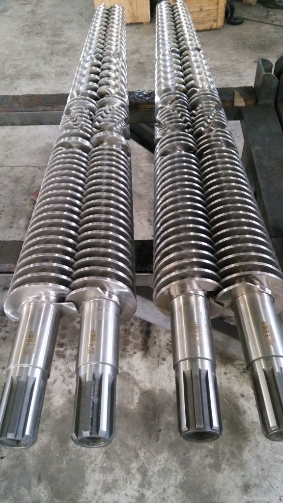 conical double screw and barrel