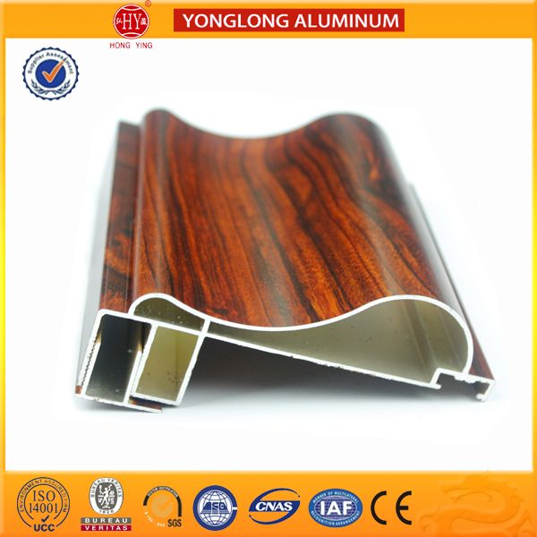 High Quality Wood Finished Aluminum Profile for Sliding Windows