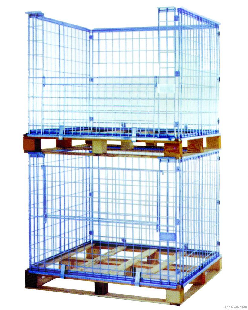 foldable warehouse metal Cage Pallet