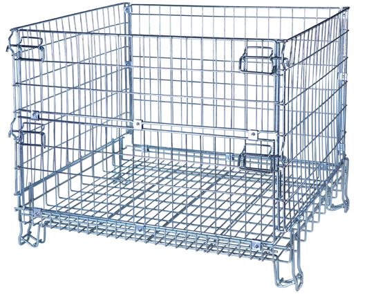 stackable collapsible storage wire  mesh container E17