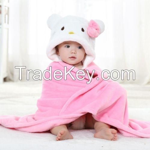 Boy Girl Animal shaped 100% cotton weave baby blanket