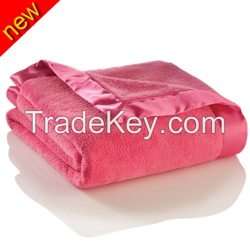 soft touch knitted faux fur baby blanket
