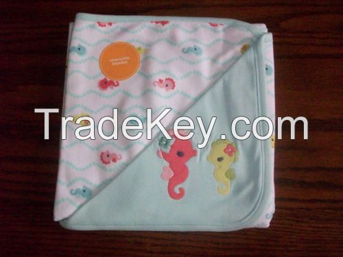 Soft life comfort hand knitted promotion baby blanket