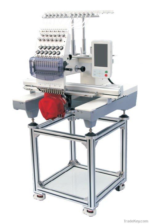 Commercial Computer Single Head Embroidery Machine for Cap T-Shirt Fla