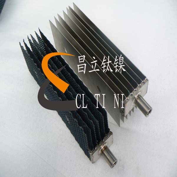 Titanium electrode for waste water treatment