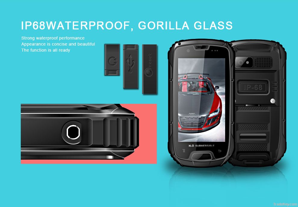 IP68 3G Rugged Smart Phone Wtih CE RoHS Certification