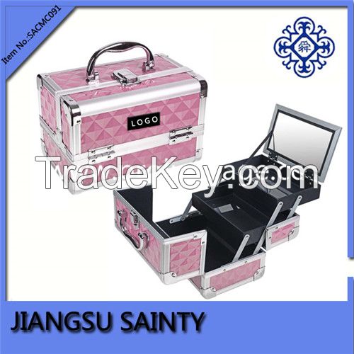 SACMC091 Diamond ABS beauty aluminum cosmetic case and box