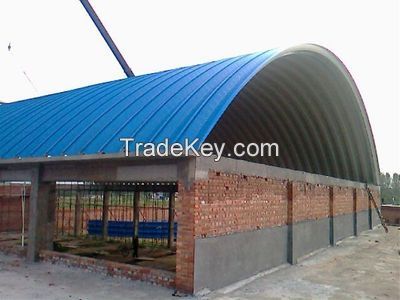 Longshun Second generation Double groove k span arch steel roof roll forming machine